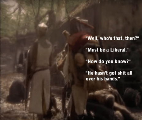 Courtesy Monty Python's Holy Grail.