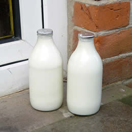 Milk bottles